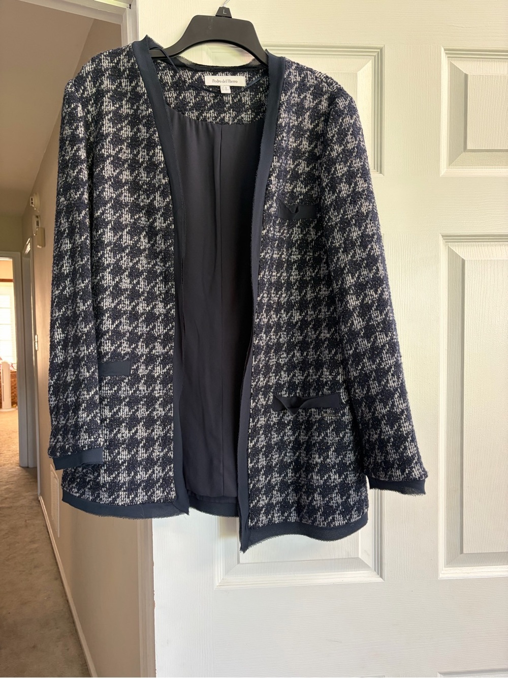 Designer houndstooth and Tweed blazer